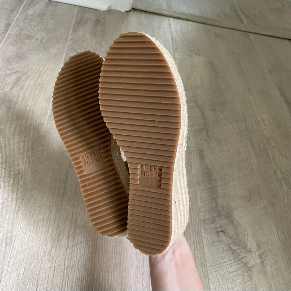 Eileen Fisher Agnes Espadrille Wedge Sandals – size 7 $198